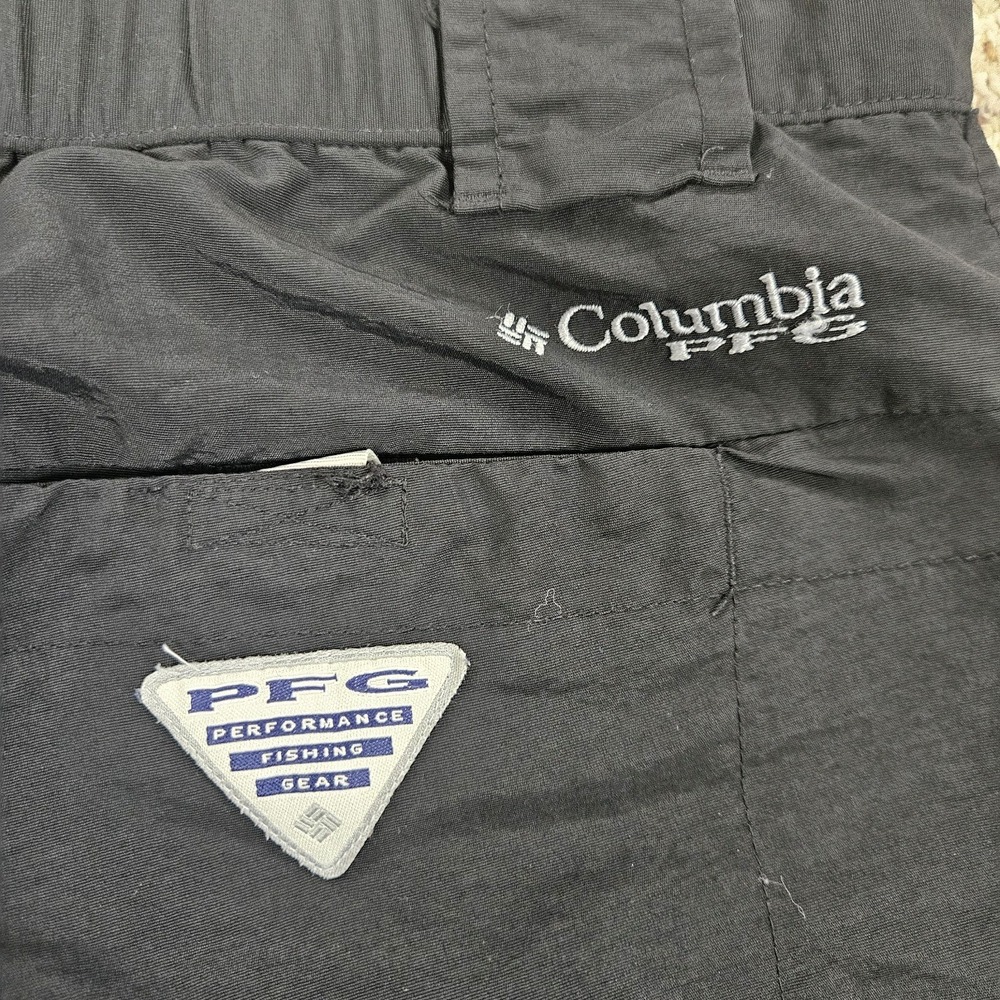 Columbia PFG Cargo‎ Fishing Hiking Black Shorts Men's 38x10 Omni-Shade - Picture 6 of 7
